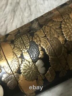 Fine Rare Japanese Lacquered Inro Netsuke Ojime Complete by Kajikawa