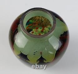 Fine Rare Japanese Plique a Jour Enamel Vase Cloisonne Japan Ando Shotai Shippo