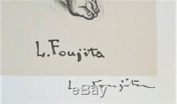 Fine & Rare TSUGOUHARU FOUJITA Japanese Lithograph 55 x 44 Signed & Numbered