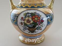 Fine & Scarce Large Antique Japanese Noritake Vase, 2 Handles Luster & Gilding