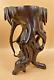 Fine Sculptural Japanese Meiji Hand-Carved Hard Wood Stand / Display / Base