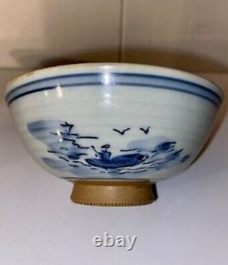 Fine Vintage Japanese 3-Pc Set Porcelain Tea Bowls. Signed