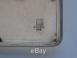Fine Vintage Japanese Mixed Metal 950 Silver Cigarette Case Signed 6 oz