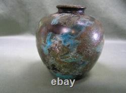 Fine Vintage Japanese Painted Bronze Vase