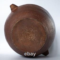 Fine Vintage Japanese Tamba or Echizen Ware Jar in Chinese Neolithic Style 11.5