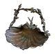 Fine antique Japanese Meiji period bronze basket