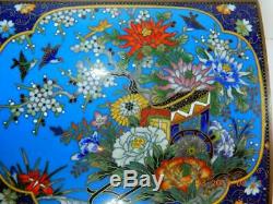 Fine quality Antique Japanese Meiji period Cloisonne box & cover signed Inaba