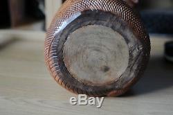 Fine wood brushpot formed as a rearing snake (Japanese)