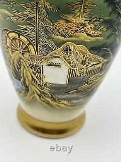 Finely Detailed Handpainted Japanese Soko Satsuma Vase 5
