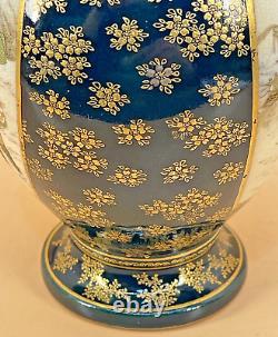 Important Japanese Meiji Satsuma Vase With Fine Decor By Kinkozan