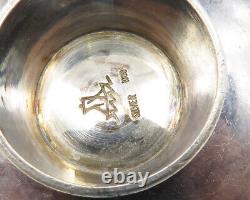 JAPANESE 925 Silver Vintage 2 Pcs Etched Detail Round Footed Bowls TR2528