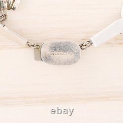 Japanese 950 Sterling Silver Figural Bamboo Bracelet 7 Necklace 15 Earring Set