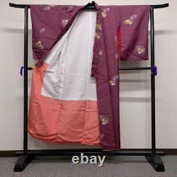 Japanese Antique Fine Pattern Plum Blossom Chrysanthemum Bamboo Hana Kimono