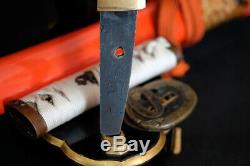 Japanese Antique great O-Tanto short Wakizashi Buddhist blade fine rare Koshirae