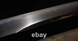 Japanese Edo Hirazukuri Wakizashi Sword Dagger Fine Temper Line Silver Habaki