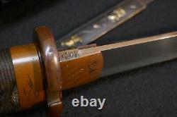 Japanese Edo Period Tanto Dagger Mumei, Koshirae Mounts Kozuka Fine Temper