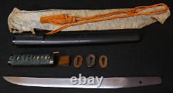 Japanese Edo Wakizashi otanto Koshirae Mounts Sword Signed'Mori Mitsu', Fine