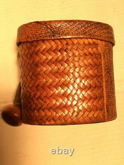 Japanese Extra Fine Basket Weaving Work INRO Vintage (Museum Quality)