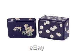 Japanese Fine Cloisonné Enamel Silver Wire Trinket Box