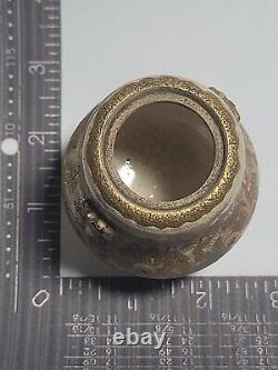 Japanese Fine Satsuma Unique Jar Koro Or Small Jar Gold Details