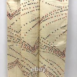 Japanese Kimono Fine Pattern Pure Silk Vintage Antique Z5712