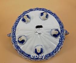 Japanese Meiji Blue & White Seto Bowl With Fine Decorations