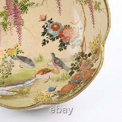 Japanese Satsuma Pottery Fruit Bowl By Maruni, Very Finely Decorated