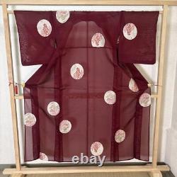 Japanese Summer Kimono Pure Silk Saori Semi-Antique Fine Pattern