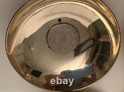 K. UYEDA Japanese 950 sterling Silver 4 sake Bowls Coin Inserted