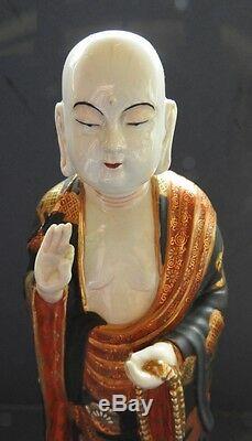 Large & Fine Japanese Kutani Porcelain Figure Of Buddha Early 20th Century