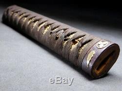 Long KATANA TSUKA (Sword handle) w Fine Fittings 18-19thC Japanese Edo Antique