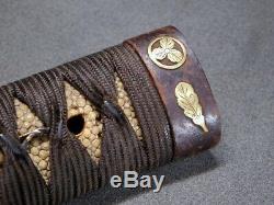 Long KATANA TSUKA (Sword handle) w Fine Fittings 18-19thC Japanese Edo Antique