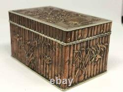 Lovely Antique Japanese Meiji Period Box with Fine Decoration Asian Art Deco