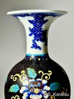MEIJI Era CLOISONNE Vase Pot tall Japanese Fine art Antique no box Used Vintage