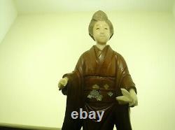 Meiji Period Fine Japanese Exotic Wood Okimono Geisha Best Offer