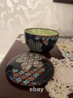 Meiji Period Very Fine Cloisonné Lidded Jar