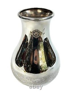 Miyamoto Japanese Silver Vase with Royal Seal