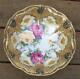 NIPPON JAPANESE fine CHINA LARGE ROSE'S FLORAL GOLD GILTED BOWL