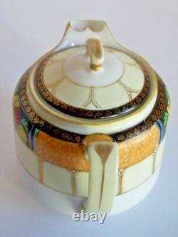 Noritake Antique Fine Porcelain Handpainted Tea For 1 Tea Pot Cream Sugar Japan