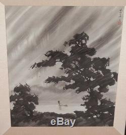 OLD Original Vintage Japanese Asian Fine Art PAINTING Artist Signed Artwork