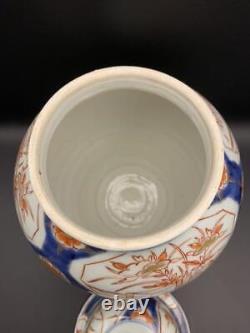 Old IMARI Vase with BIRD Lid 10.6inch 19TH CENTURY Japanese Antique EDO Fine Art