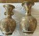 PAIR Japanese Satsuma Vases. VERY Fine Work/Much Gold. 33 haloed figures ea 7x4