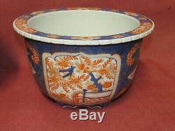 Pair Fine Antique Imari Japanese Porcelain Planters