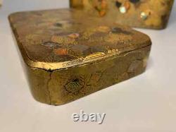 RARE Fine Japanese MAKI-E Lacquered Inlaid Box & Cover KOBAKO Edo Period 18thC