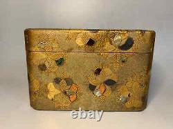 RARE Fine Japanese MAKI-E Lacquered Inlaid Box & Cover KOBAKO Edo Period 18thC