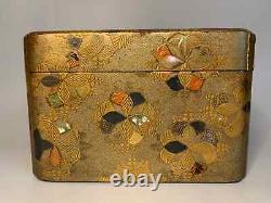 RARE Fine Japanese MAKI-E Lacquered Inlaid Box & Cover KOBAKO Edo Period 18thC