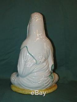 REDUCED! Fine Antique Japanese Kutani Porcelain Seated Female Figure