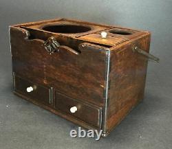 Rare And Fine 19th Century Antique Japanese Wood Case With Handle And Drawers