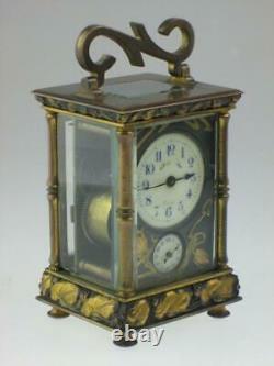 Rare Antique Fine 19th century French Japanese Carriage Clock