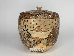 Satsuma Fine Tea ware Antique Covered Dish Japan Meiji Late 19th Century 3.5